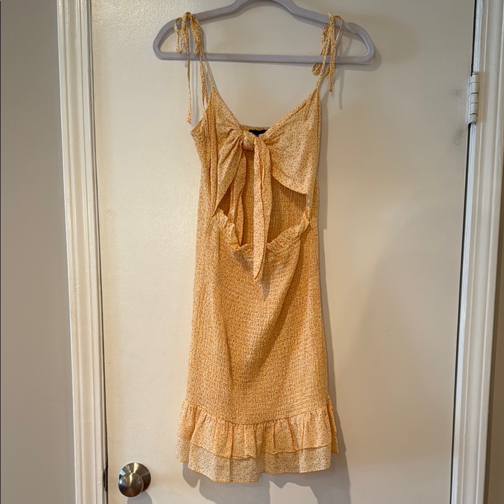 Yellow Tie-Front Sundress